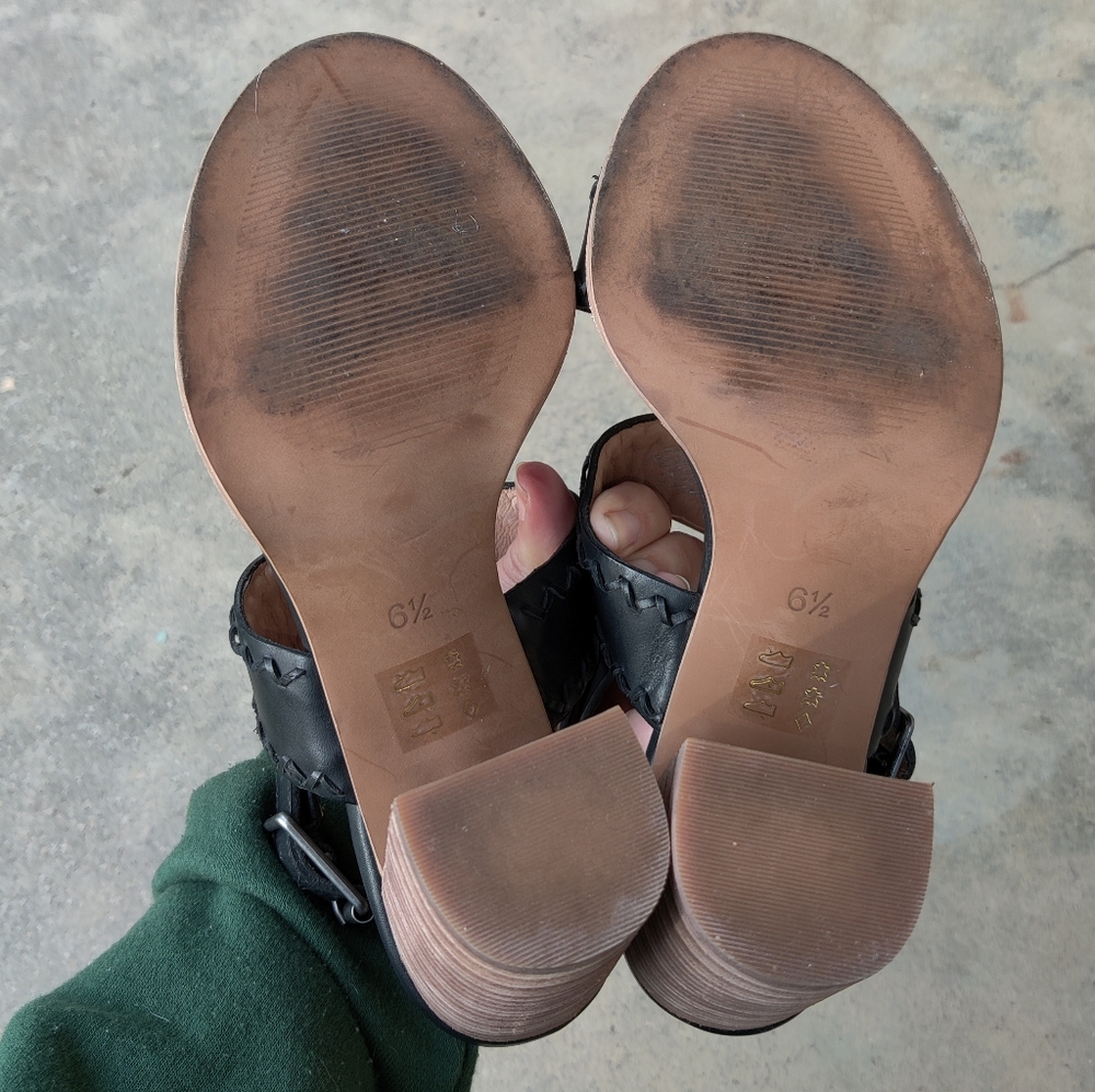Madewell Angie Heeled Sandal Black Leather - Picture 8 of 8